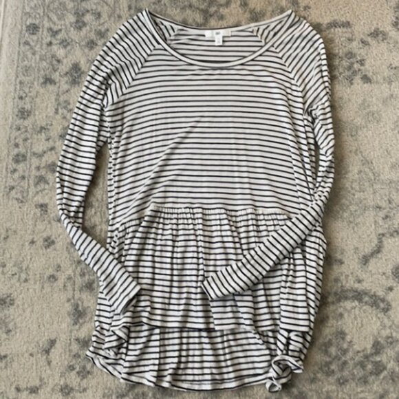 BP Peplum Striped Top - XS - Picture 2 of 5